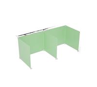 QuxetlRyz Tablero divisorio para Escritorio Student Study Partition Board tee-Sided U-aped Exam Immersive Learning Desk Lunch Eating Separation Plastic Material(Green 90 * 36 * 36 [2 Seats])