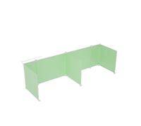 QuxetlRyz Tablero divisorio para Escritorio Student Study Partition Board tee-Sided U-aped Exam Immersive Learning Desk Lunch Eating Separation Plastic Material(Green 108 * 36 * 36 [2 Seats])