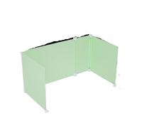 QuxetlRyz Tablero divisorio para Escritorio Student Study Partition Board tee-Sided U-aped Exam Immersive Learning Desk Lunch Eating Separation Plastic Material(Green 64 * 36 * 36 [1 Seat])