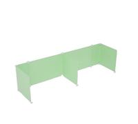 QuxetlRyz Tablero divisorio para Escritorio Student Study Partition Board tee-Sided U-aped Exam Immersive Learning Desk Lunch Eating Separation Plastic Material(Green 128 * 36 * 36 [2 Seats])