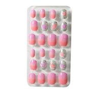 QUXVUIS 1 Juego de limas de longitud media para uñas postizas, prensa mate estilo cuadrado, envolturas palo, calcomanías arte, Kit manicura Artificial , Siete