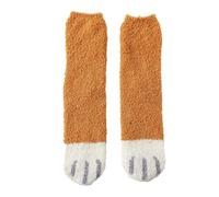 QUXVUIS 1 par de calcetines cálidos de invierno térmicos cómodos calentadores pies clima frío Unisex medias zapatillas calzado calcetín Casual, Amarillo