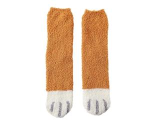 QUXVUIS 1 par de calcetines cálidos de invierno térmicos cómodos calentadores pies clima frío Unisex medias zapatillas calzado calcetín Casual, Amarillo