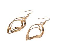 QUXVUIS 1 par de pasadores de oreja, bucle remolino Simple, cadena larga hueca, joyería femenina, ropa moda, suministro a juego, gota oreja aleación clásica