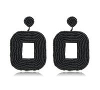 QUXVUIS 1 par de pendientes de moda, tachuelas, pendientes colgantes delicados para manualidades, joyería decorativa, gotas para las orejas, accesorios mujer para el vestido diario, Negro