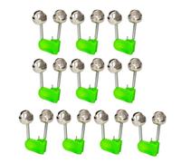 QUXVUIS 10 Piezas de Alarma de mordedura Pesca, Luces nocturnas Profesionales Luminosas, Kit Herramientas con Sensor Movimiento Alerta Clip Verde para caña, typ 3