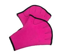 QUXVUIS 2 unids/Set Guantes de Buceo a Prueba de Rayos UV Manos dañinas para el Sol Mientras están bajo el Agua Guantes natación Nailon Paleta acuática , Rosa , l