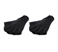QUXVUIS 2 unids/Set Guantes de Buceo a Prueba de Rayos UV Manos dañinas para el Sol Mientras están bajo el Agua Guantes natación Nailon Paleta acuática , Negro , S