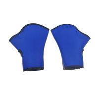 QUXVUIS 2 unids/Set Guantes de Buceo a Prueba de Rayos UV Manos dañinas para el Sol Mientras están bajo el Agua Guantes natación Nailon Paleta acuática , Azul , l
