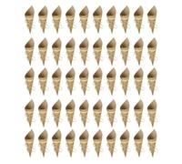 QUXVUIS 50 piezas de dulces, galletas, postres, conos para envolver, ceremonia, fiesta, bolsa de regalo portátil, papel embalaje flores, manualidades DIY, Negro