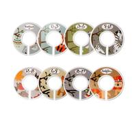 QUXVUIS 8 piezas de separadores de ropa para armario, armario portátil, tamaño ropa, hebillas, colgador, marcadores circulares, etiqueta, centro comercial, Tipo 1