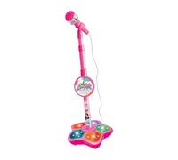 QUXVUIS A los niños Les encantará el micrófono y el Soporte para niños Que ofrecen música para Cantar Junto con Luces de Escenario Intermitentes Que , Rojo , 100 x 21 cm