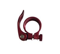 QUXVUIS Abrazadera para tija de sillín de Bicicleta, aleación Aluminio, Scooters montaña, Tornillo Ajustable liberación rápida, Collar Bloqueo para tija sillín, Rojo
