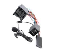 QUXVUIS ABS Adaptador inalámbrico Bluetooth Audio Radio Música Entrada Auxiliar Cable Adaptador Juego de Enchufe con micrófono 10 Pines para E46 03-06 con micrófono 10 Pines para E46 03-06