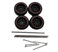 QUXVUIS Accesorios de aleación para coches RC de excepcional durabilidad, ruedas. Entusiastas serios que buscan neumáticos RC duraderos con llanta, Rojo, Estilo A
