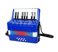 QUXVUIS Acordeón, Instrumento Musical Duradero para una Mejor Experiencia de interpretación. Regalo para niños Amantes de la música. Hermoso y Duradero. Ya Sea músico o , Azul , 23x10x23cm