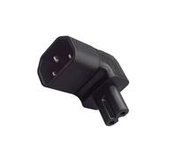 QUXVUIS Adaptador de Corriente IEC320 C14 a C7 de Alto Rendimiento, tamaño Compacto, conexión 5 A y 10, Conector Macho C14 Hembra C7, Conector Macho 3 Pines, Hembra 8.