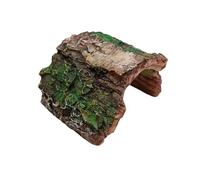 QUXVUIS Adorno de Tronco de árbol Hueco para escondite pecera Que contribuye a los Espacios hábitat Natural al Tiempo Que Mejora el Atractivo estético Hábitat Cueva, Verde, Estilo A
