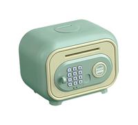 QUXVUIS Alcancía electrónica para niños con función de automático y gran capacidad. Regalo de San Valentín. Alcancía electrónica para niños. Dinero en cajeros, verde, 19.7 x 14 x 14.7 cm