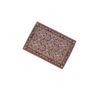 QUXVUIS Alfombra Tejida para casa de muñecas, Modelo en Miniatura para Interiores con Exquisito Bordado en Negro. Este Juguete está Bien diseñado y elaborado para Casas de muñecas. La Alfombra es