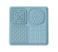 QUXVUIS Alfombrilla para lamer Perros a la Hora de Comer, Duradera y fácil de Limpiar, alimentador Lento Gel sílice, Azul