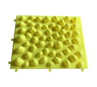 QUXVUIS Almohadilla de masaje de pies Pebbles con placa de presión para los dedos del pie, manta Shiatsu, esterilla Yg negra, Amarillo, 37 x 29.5 x 3.2 cm
