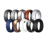QUXVUIS Anillo de bodas de silicona Anillo de dedo elegante Bandas de goma de silicona de máxima seguridad Idea de regalo única para todos Banda para el dedo Joyería de moda