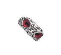 QUXVUIS Anillo de ojo de búho ajustable a prueba herrumbre y no es fácil deformar anillo búho aleación línea suave estilo gama artesanía exquisita, Rojo
