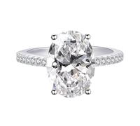 QUXVUIS Anillos de boda elegantes para mujer: agregue un toque de lujo para lucir aleación para anillo compromiso femenino Anillo moissanita, plata, número 9.1