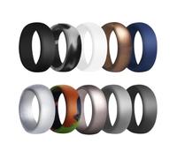 QUXVUIS Anillos de silicona duraderos, máxima seguridad, joyería de moda, elegante anillo de bodas de silicona para amantes de un estilo de vida activo, anillo de dedo, anillos