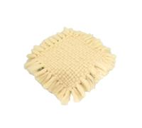 QUXVUIS Atrezos para fotografía de bebés Manta Mantas de Ganchillo Relleno niño niña Foto cojín Fondo 4545 algodón Accesorios para recién Nacidos, Amarillo Beis, 45 * 45cm