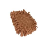 QUXVUIS Atrezos para fotografía de bebés Manta Mantas de Ganchillo Relleno niño niña Foto cojín Fondo 4545 algodón Accesorios para recién Nacidos, Café, 45 * 45cm