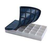 QUXVUIS Bandeja de mezcla de pintura plegable portátil con 24 compartimentos que permite a los artistas tener la paleta en cualquier momento y en cualquier lugar sin preocuparse por fugas. Contenedor