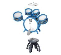 QUXVUIS Batería Infantil con Silla, Juguete Musical Educativo Que inspira a los jóvenes músicos al y el Sonido. Batería de Jazz para niños, Instrumento Musical de percusión. , Azul , 54x16x39cm
