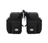 QUXVUIS Bolsa de ciclismo con funciones completas, bolsas de bicicleta instalación firme para aventuras al aire libre, para estante trasero, bolsa para almacenaje bicicletas, negro