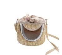 QUXVUIS Bolsa de Transporte Saco de hámster Transpirable Conveniencia de Larga duración Accesorios para Exteriores Mascotas pequeñas Azúcar Ardilla Suministros para Mascotas, Café Ligero