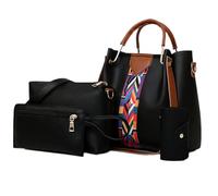 QUXVUIS Bolso de mano con almacenamiento integrado de gran capacidad para todos los artículos, bolsas para madres e hijos con más tamaños para elegir, bandolera, negro