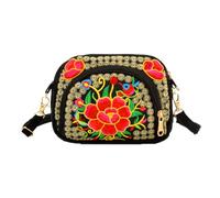 QUXVUIS Bolso de Mano con Flores, Bolso de Hombro pequeño, artículo Moda Viaje, Bolsa portátil Multiusos, Bolsas para niñas, Almacenamiento Decorativo, Peonía roja pequeña