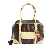 QUXVUIS Bolso transportador para Gatos, Bolso Moderno y práctico para compañero felino, práctico y portátil, Bolsa transportadora para Perros y Gatos, café