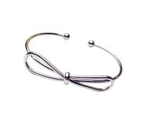 QUXVUIS Brazalete de brazo hermoso y elegante accesorio de moda Metal joyería brazalete romántico adorno mano brazos para decoración regalo, Lazo, Plata