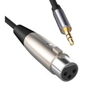QUXVUIS Cable de audio para micrófono de resistencia 1,5 m largo, diseñado para cámaras DSLR y tarjetas sonido computadora. Tamaño del producto: 1,5 m/4,92 pies. Conector XLR 3, mm.