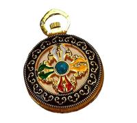 QUXVUIS Caja rústica tibetana Gawu colgante amuleto pieza de joyería única que mejora la energía a través de conexiones artesanales budismo religión colección de joyas