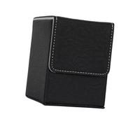 QUXVUIS Cajas Premium para Guardar Barajas de Cartas, con fácil Acceso para Guardar 100 Cartas organizadas, Incluyendo Tarjetas de béisbol y Mucho más. Soporte para Barajas, Negro, 78 x 75 x 104 mm