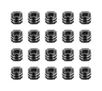 QUXVUIS Cajas transparentes para anillos de 20 piezas, caja pequeña acrílica a prueba de polvo, caja almacenamiento para pendientes cristal, propuesta boda para amantes las mujeres, Negro