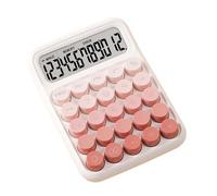 QUXVUIS Calculadora mecánica portátil con Interruptor para cálculo numérico de Bac, Color Rosa Degradado Resistente, Rosa Degradado, 16 x 11.5 x 3 cm