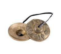 QUXVUIS Campanas de meditación, accesorio tibetano, platillos Tingsha, fáciles de usar, portátiles, ligeros, regalo para amantes del yoga, campana de meditación de 6,5 cm,