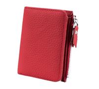 QUXVUIS Cartera Corta para Mujer Bolsa Liviana Que Organiza de Manera Inteligente Las Tarjetas y desenreda Las Necesidades diarias Bolso Compacto y liviano para Dama Moda, Rojo, 11x9x2cm