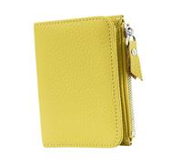 QUXVUIS Cartera Corta para Mujer Bolsa Liviana Que Organiza de Manera Inteligente Las Tarjetas y desenreda Las Necesidades diarias Bolso Compacto y liviano para Dama Moda, Amarillo, 11x9x2cm