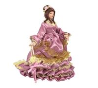 QUXVUIS Casa de muñecas Muñecas victorianas de Porcelana en Miniatura bellamente vestidas para cautivar a los entusiastas Hechas Porcelana se Pueden Mover Las articulaciones los Hombros y la