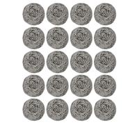 QUXVUIS Cepillo de bola de acero inoxidable en Para espiral 20 piezas - Poder limpieza fuerte Sin dañar la mano Limpiador cocina Alambre Aplicación amplia